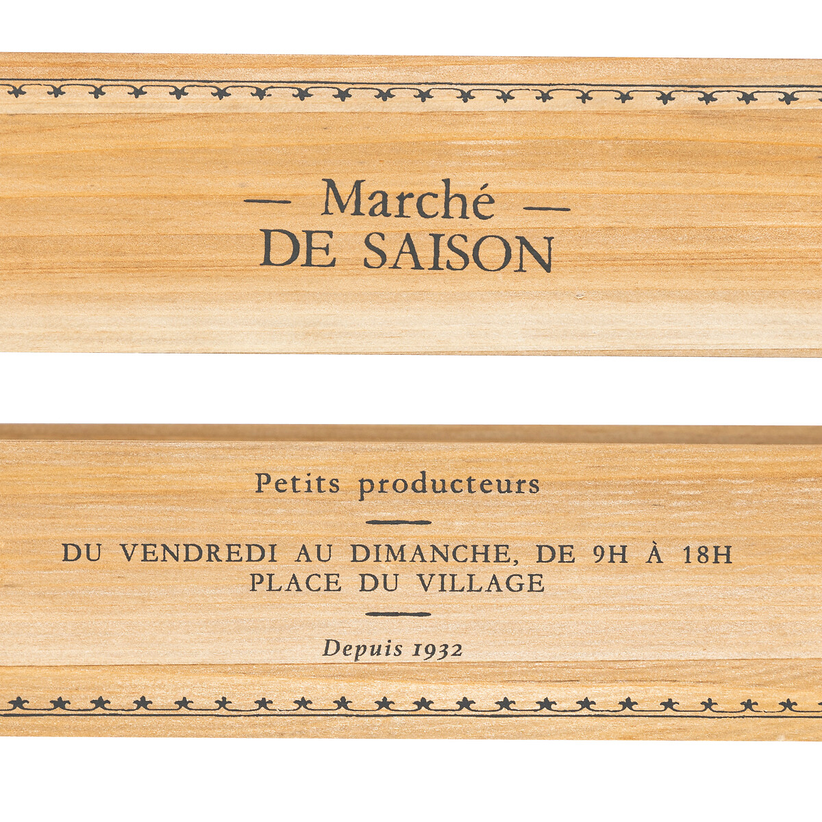 Cesto LIT bege em madeira bege 22x35cm