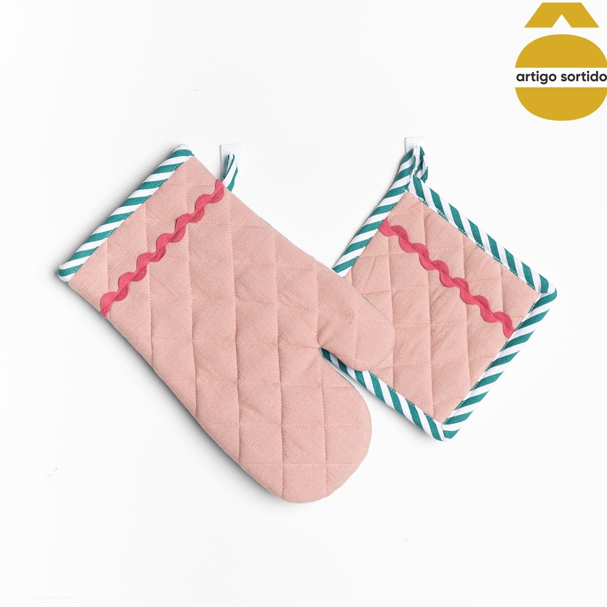 Conjunto de pega e luva de cozinha MALAKITE