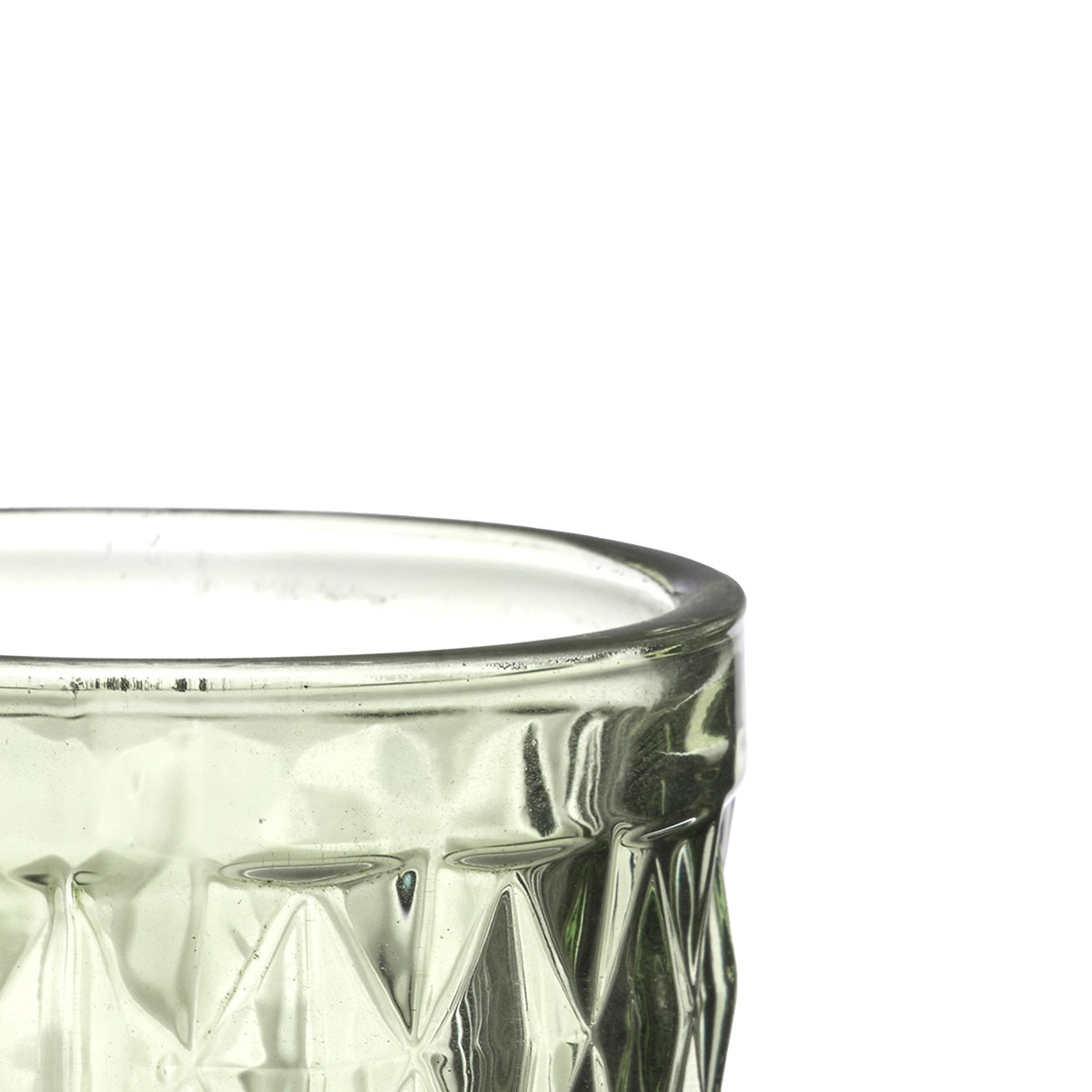 Flute Diamante Verde Em Vidro 17,5cl