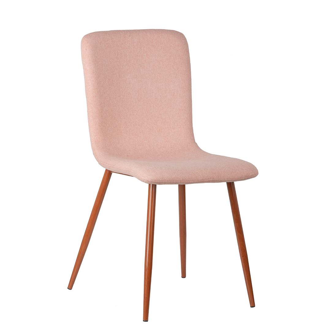 Conjunto De 4 Cadeiras Leaf Tecido Rosa