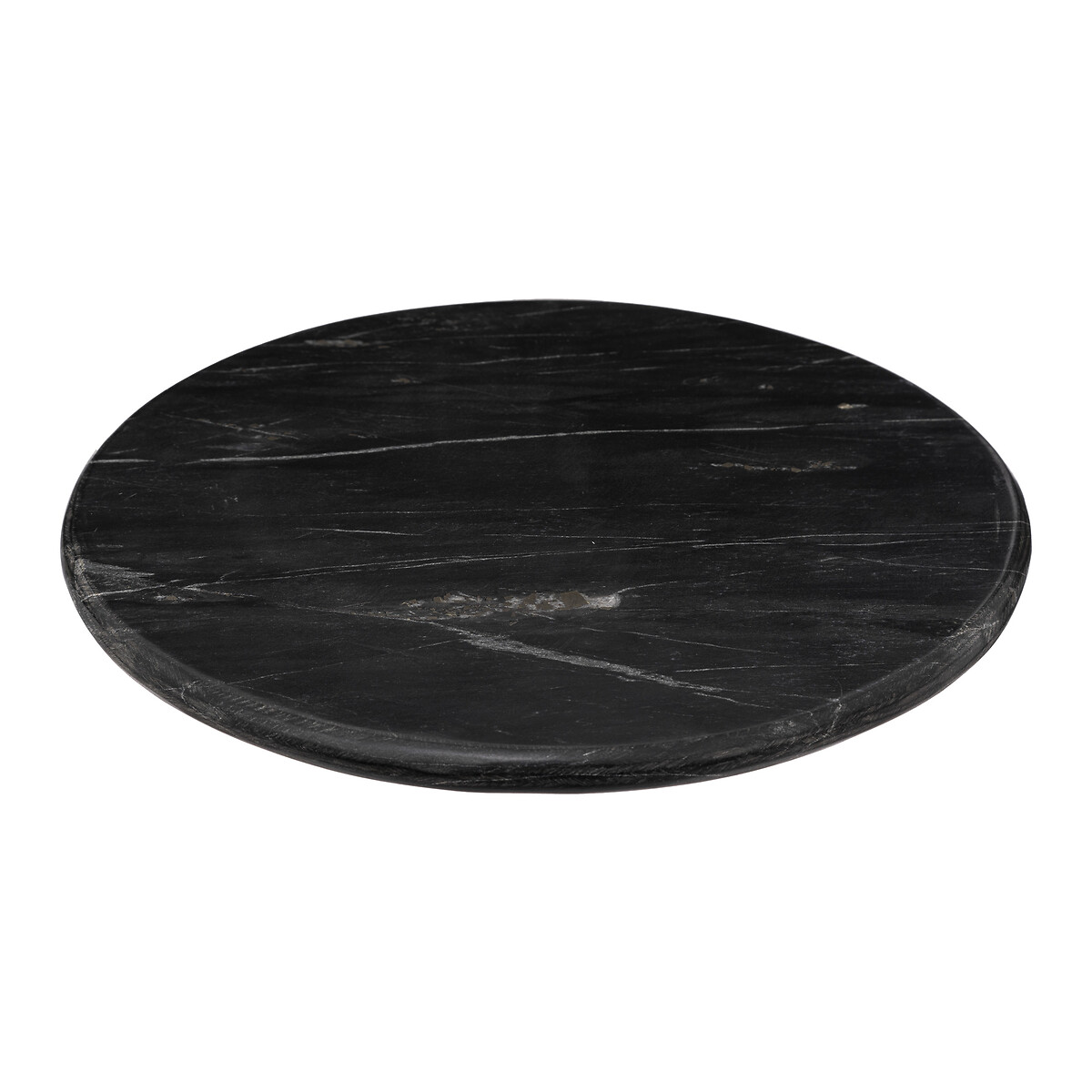Prato de servir SUBLIMA em m&aacute;rmore preto 30cm