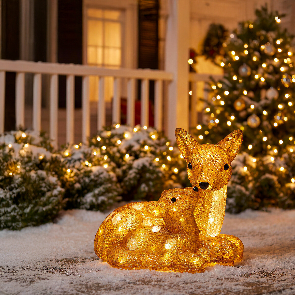 Figura decorativa de veado luminosa com 40 LEDs 