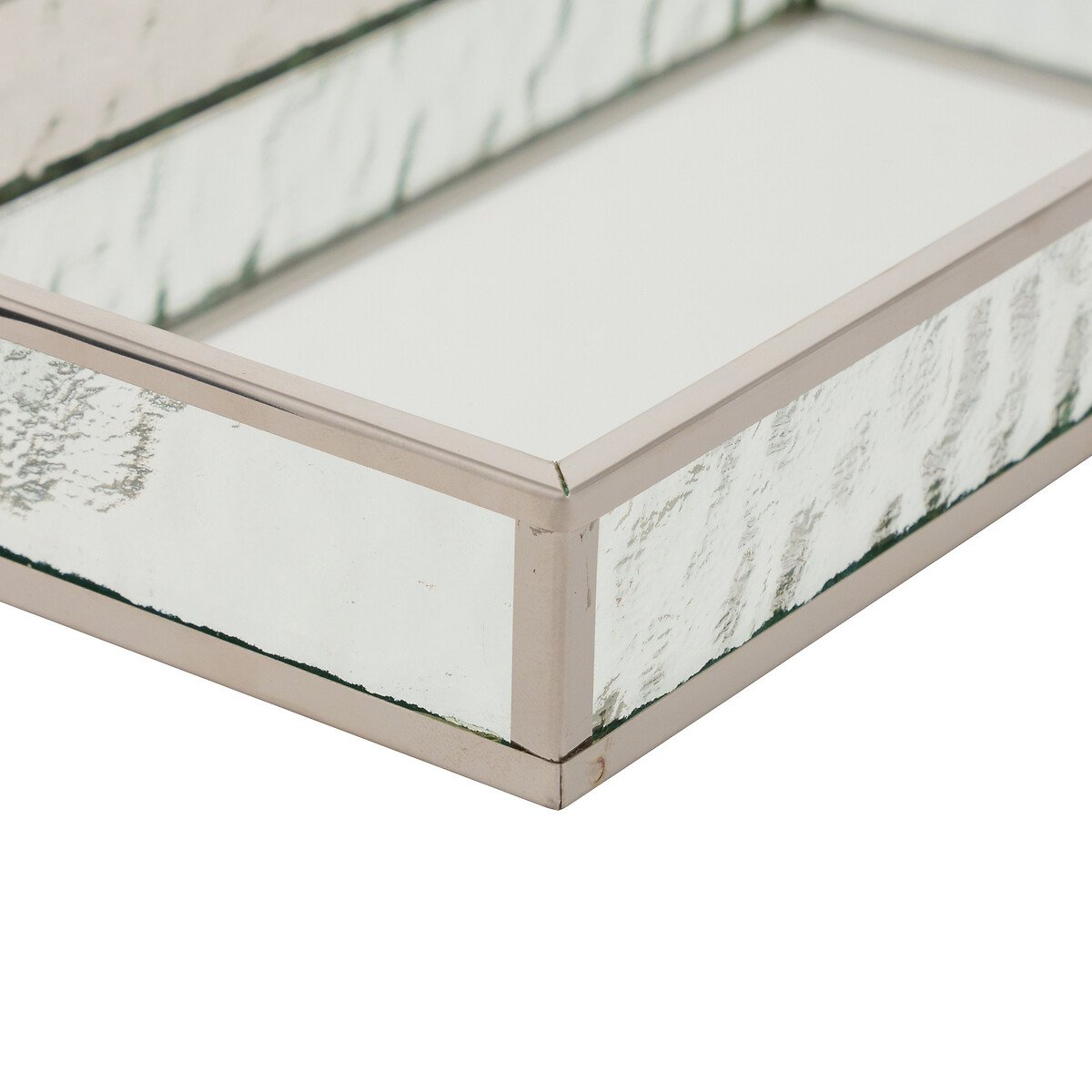 Tabuleiro ANIA prateado 17x28cm