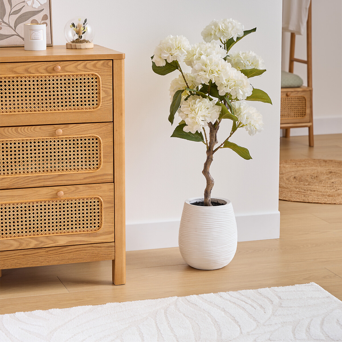 Planta artificial hort&ecirc;nsia MIKA com vaso cer&acirc;mica 100cm