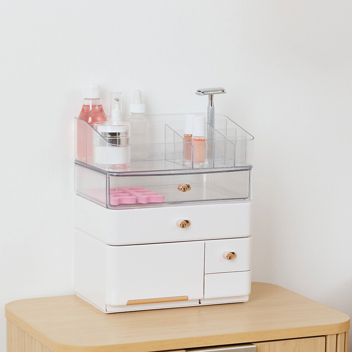 Organizador wc branco com gavetas 27cm