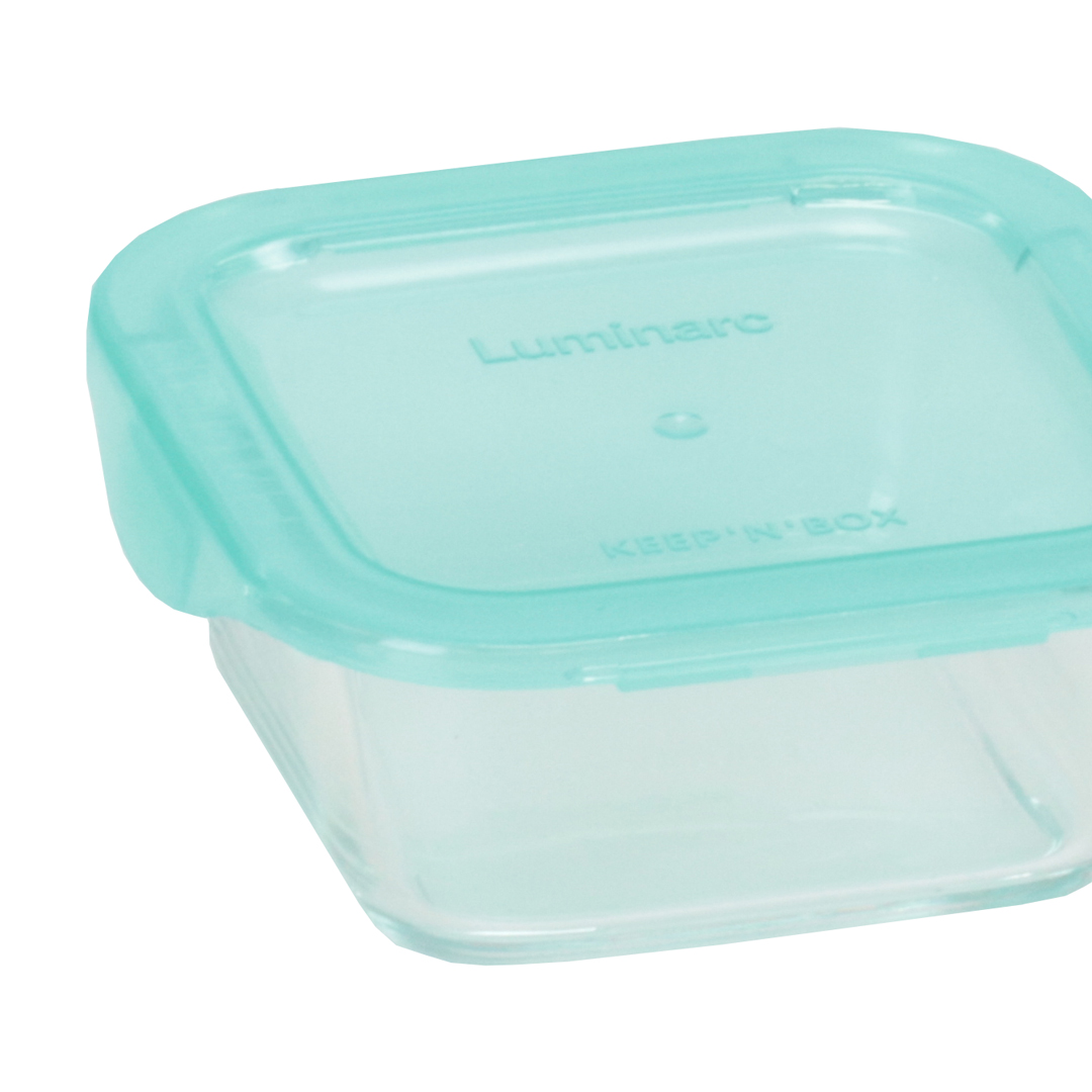 Caixa de vidro quadrada com tampa 38cl