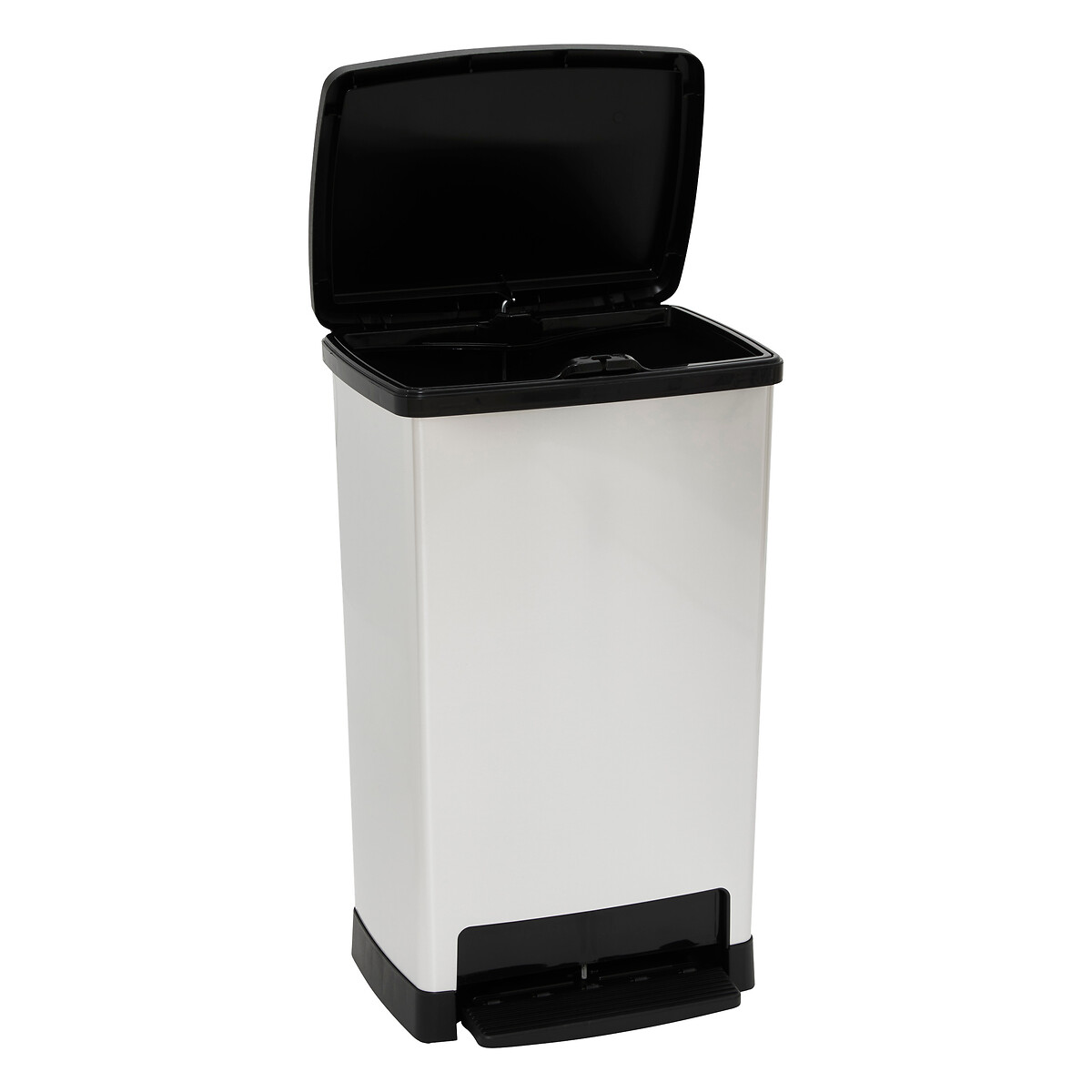 Balde Do Lixo Prateado SoftClose 50L