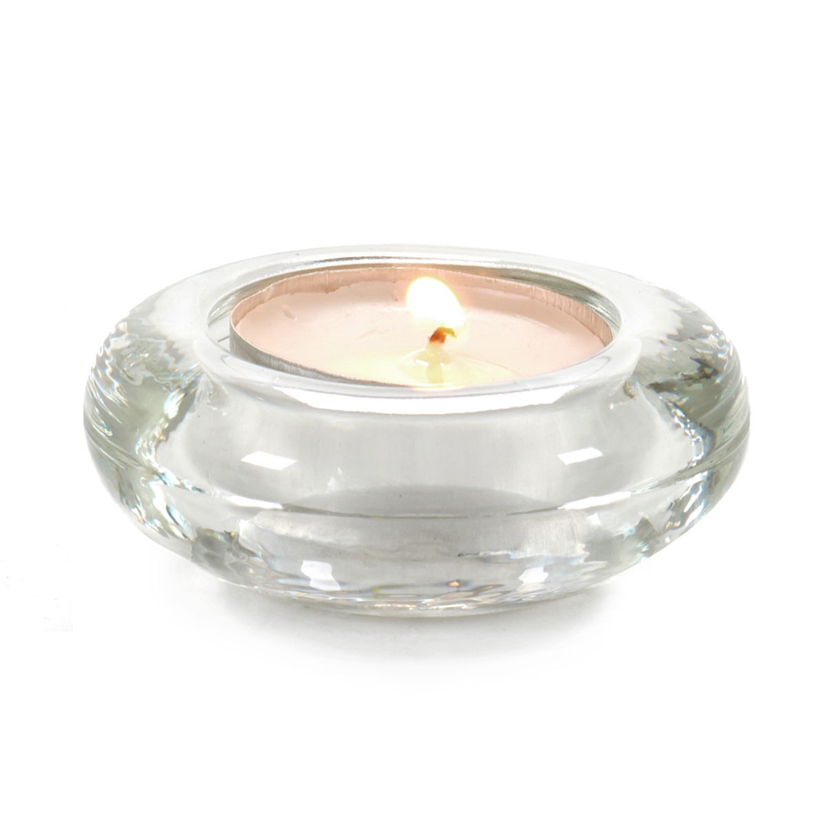 Castiçal redondo em vidro