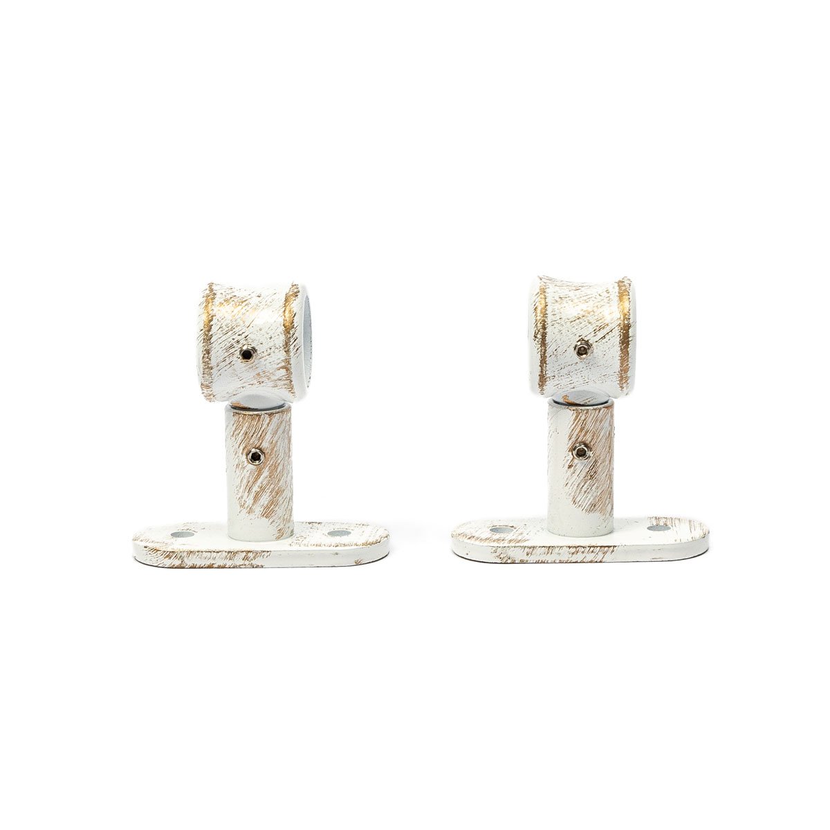 Conjunto 2 suportes simples branco 50mm