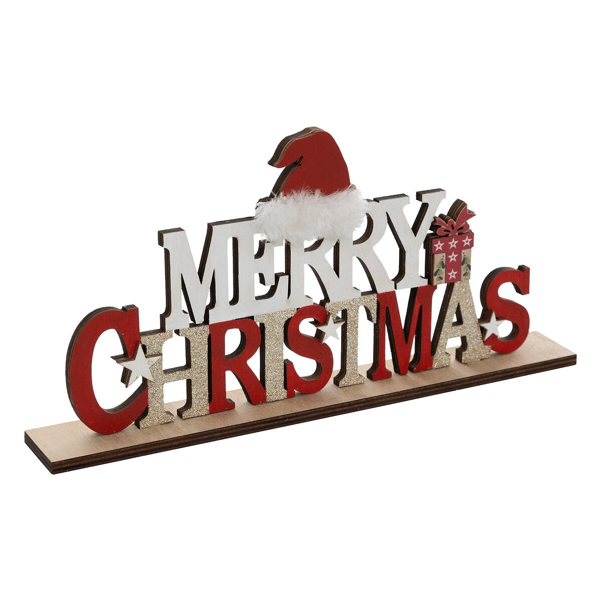 Placa merry christmas 30cm,  Placa merry christmas 30cm