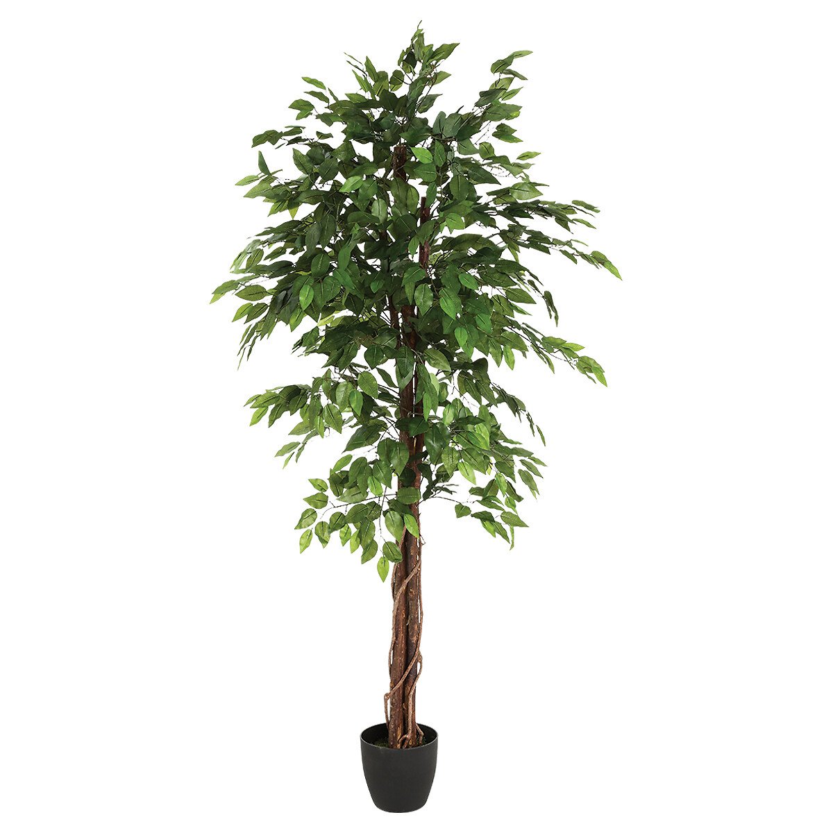Planta artificial ficus com vaso 180cm,  Planta artificial ficus com vaso 180cm