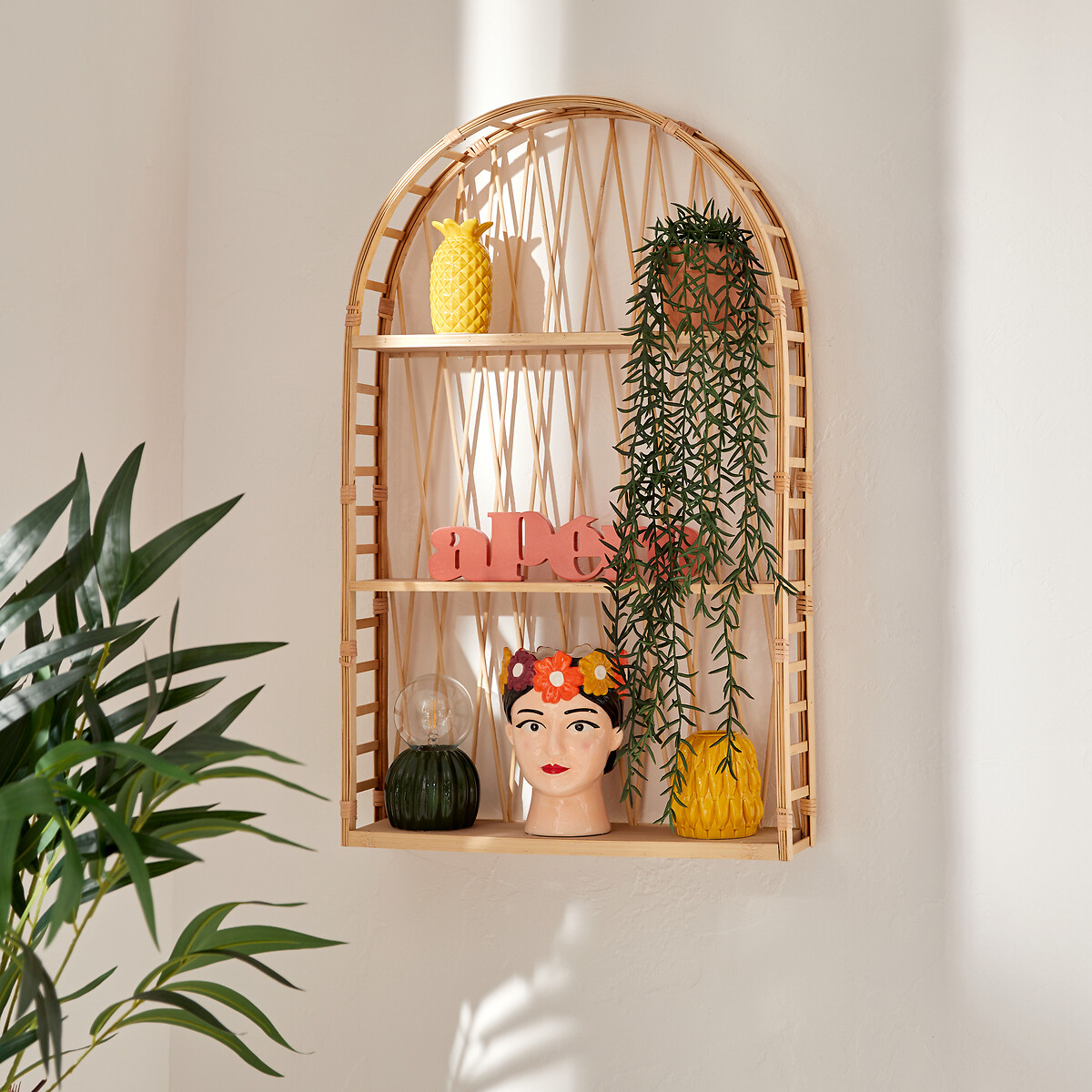 Prateleira ANAHI bege em bambu 74,4cm