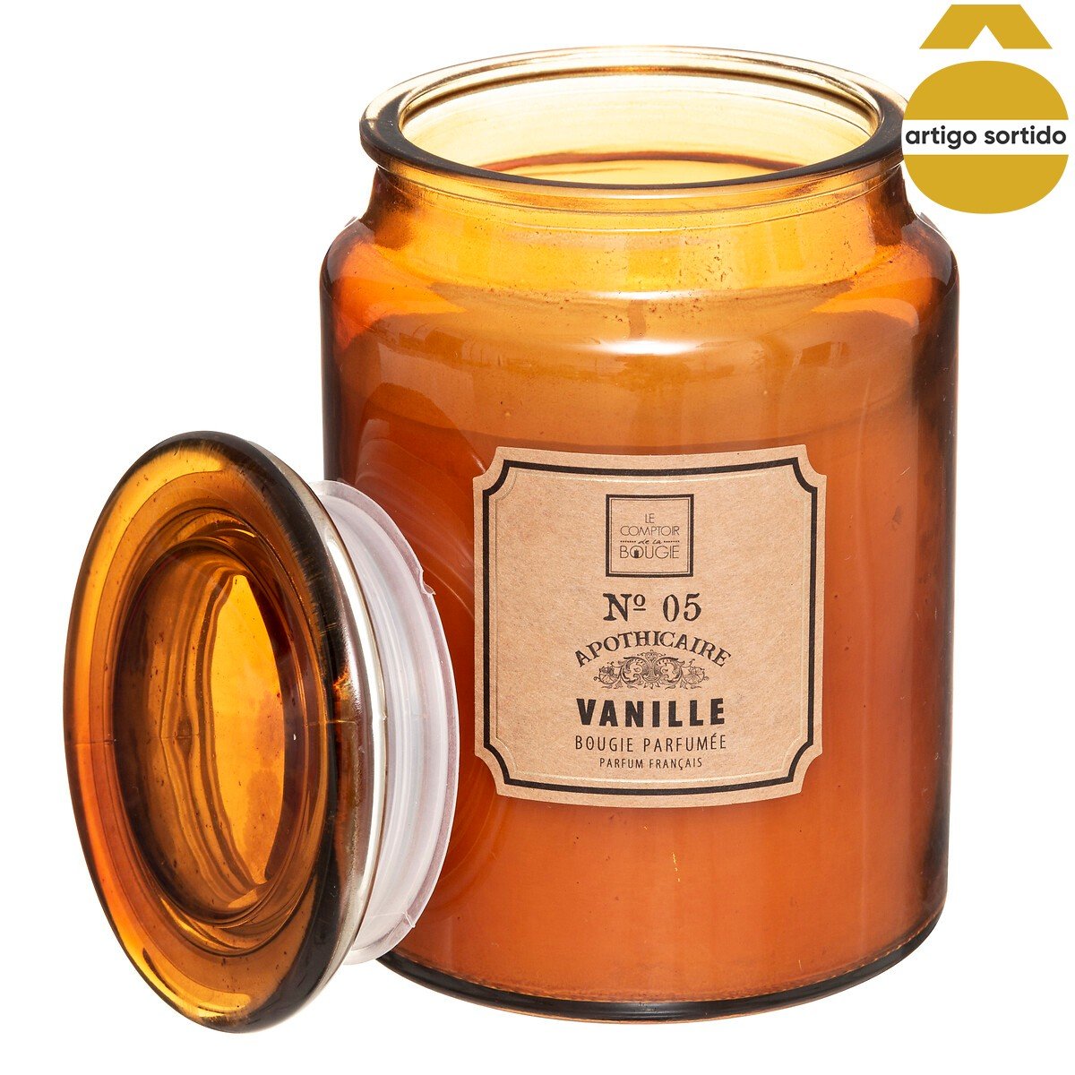 Vela perfumada com frasco de vidro 510g