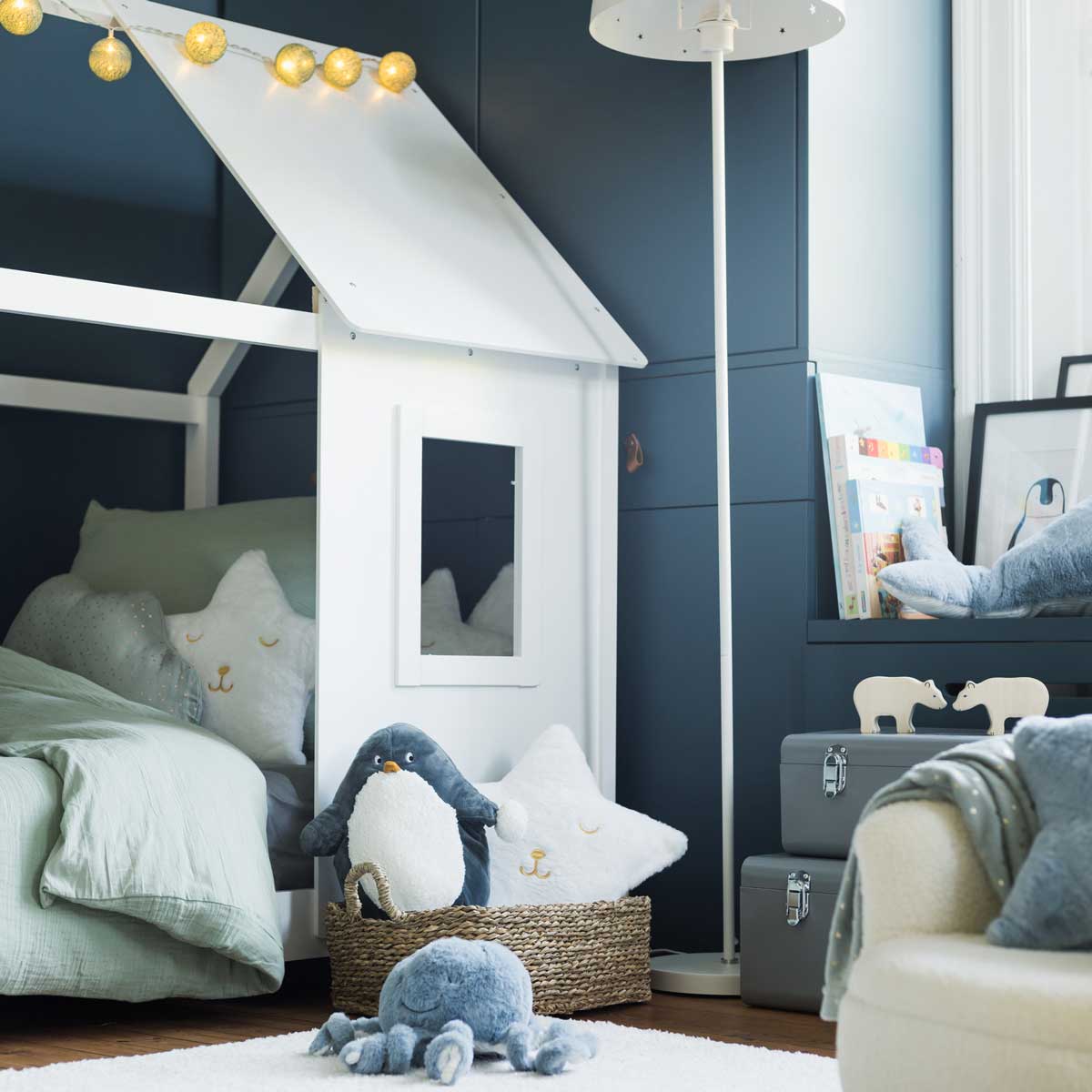 Almofada estrela pelo branco 39x39cm