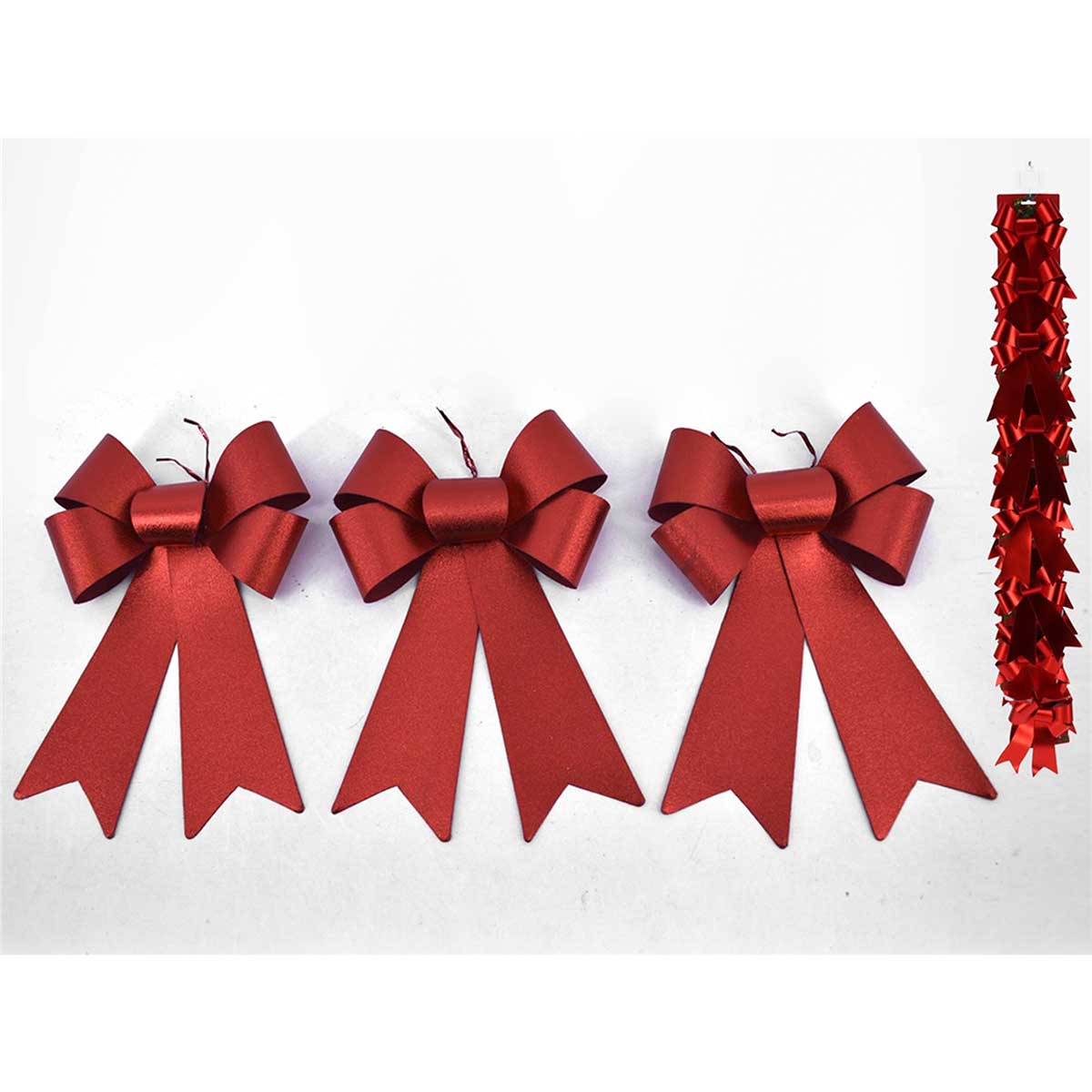Conjunto de 3 la&ccedil;os vermelhos