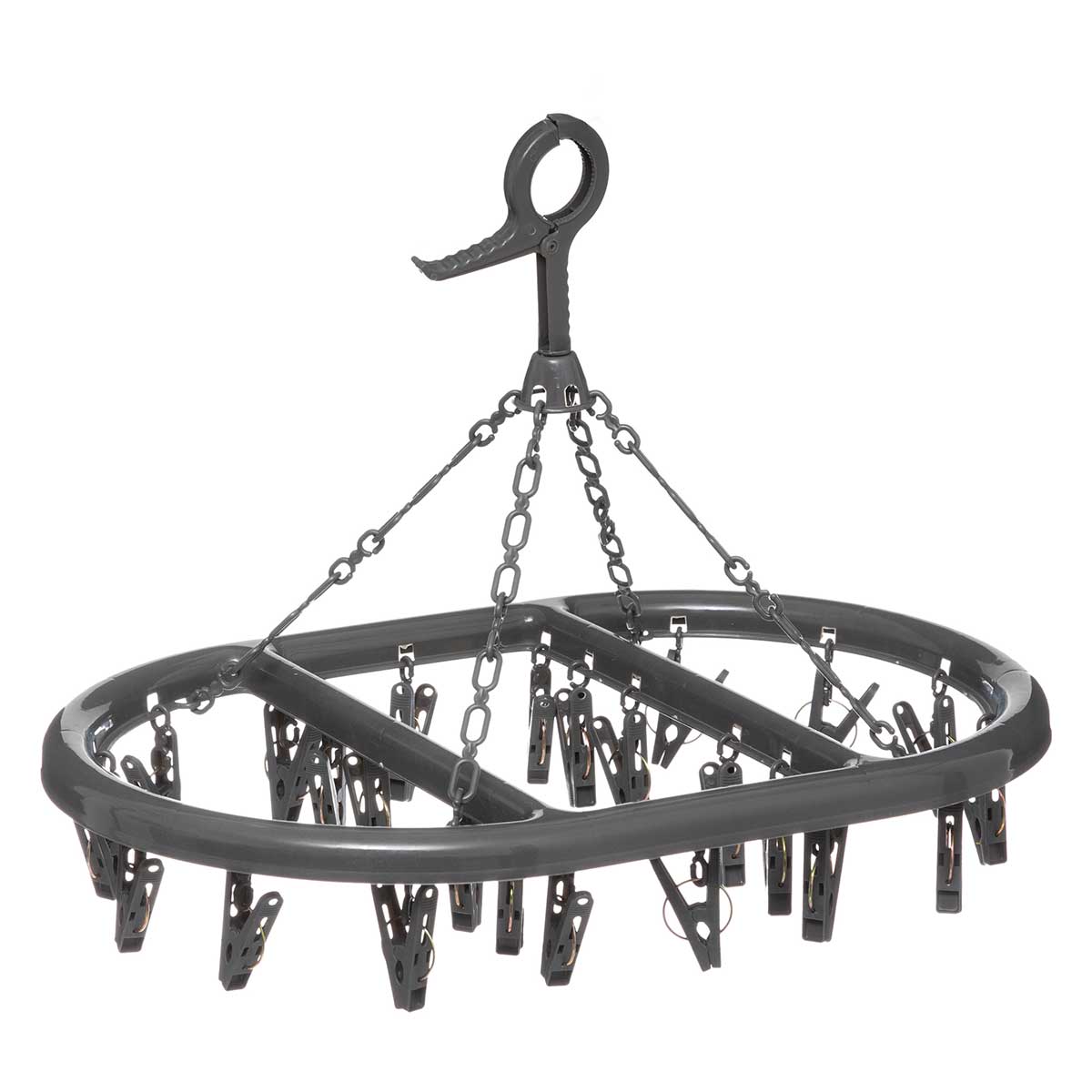 Estendal oval cinza p/suspensão com 24 molas