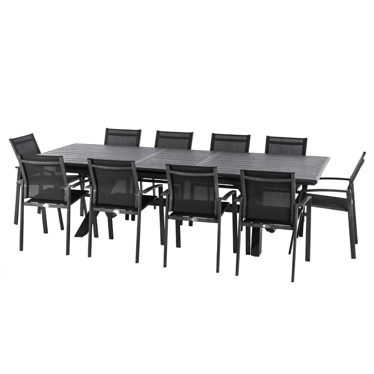 Mesa extens&iacute;vel AXIOME cinza ard&oacute;sia 220-279cm