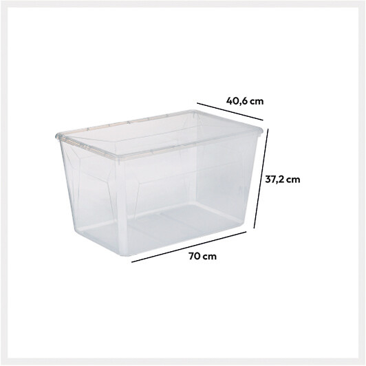 Caixa de arrumação 80l SIMPLY+,  Caixa de arrumação 80l SIMPLY+