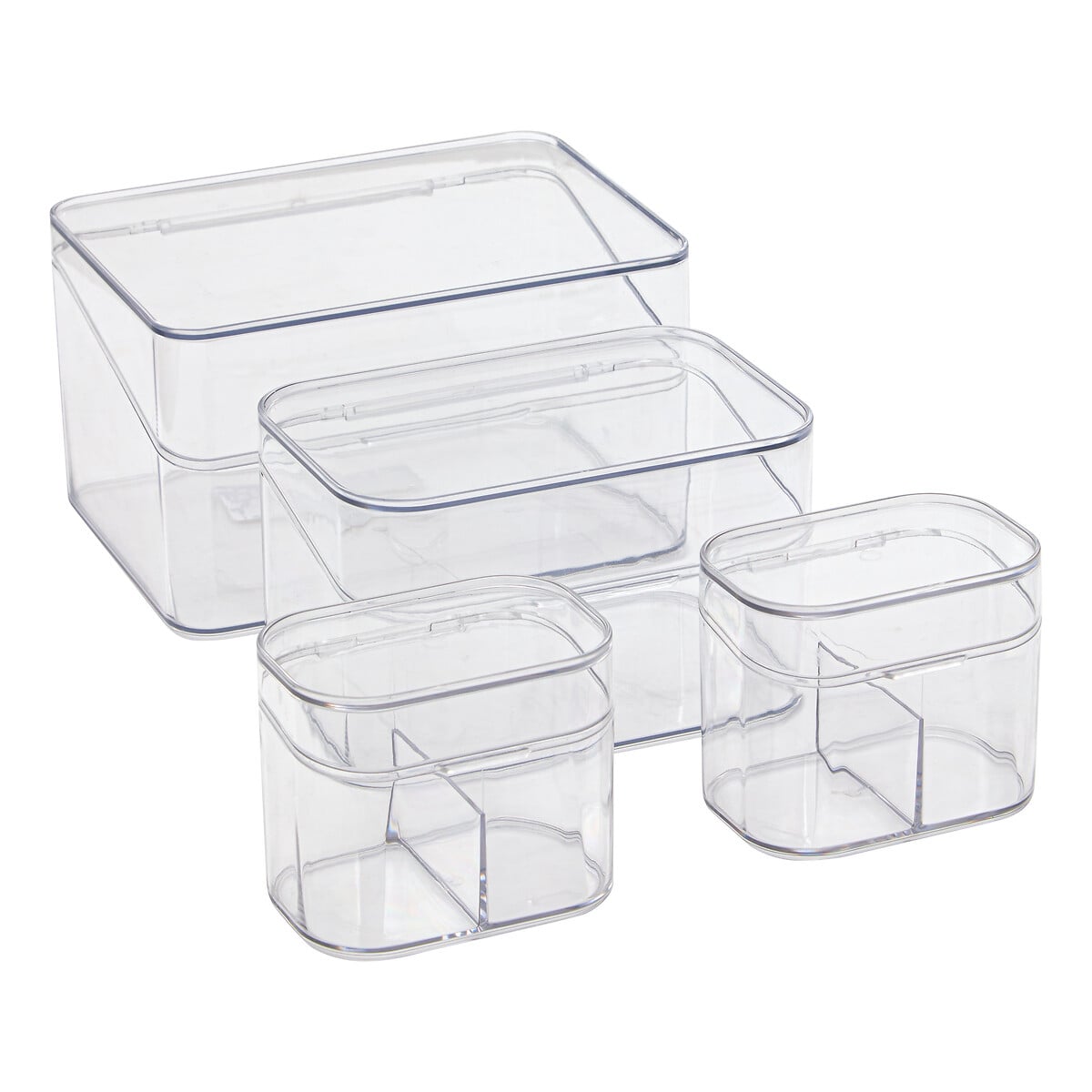 Organizador com 4 compartimentos transparente