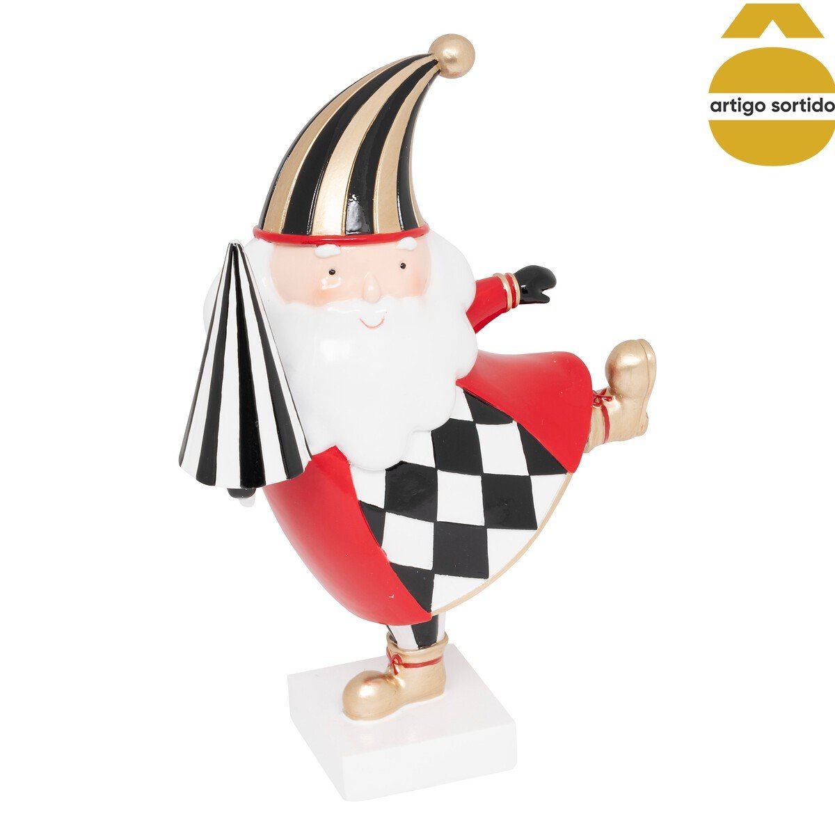 Figura decorativa pai natal 19cm