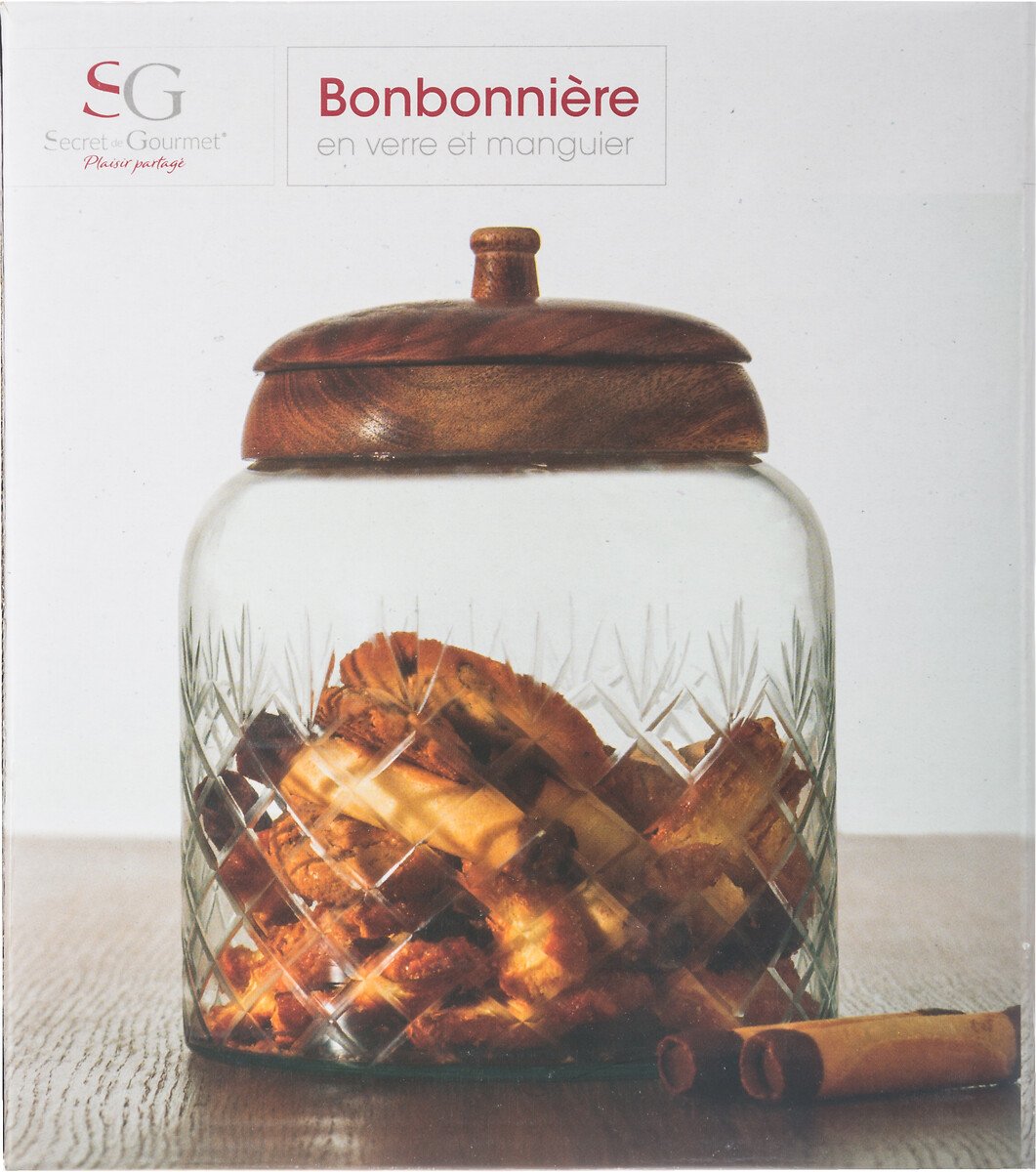 Bomboneira em vidro 20cm