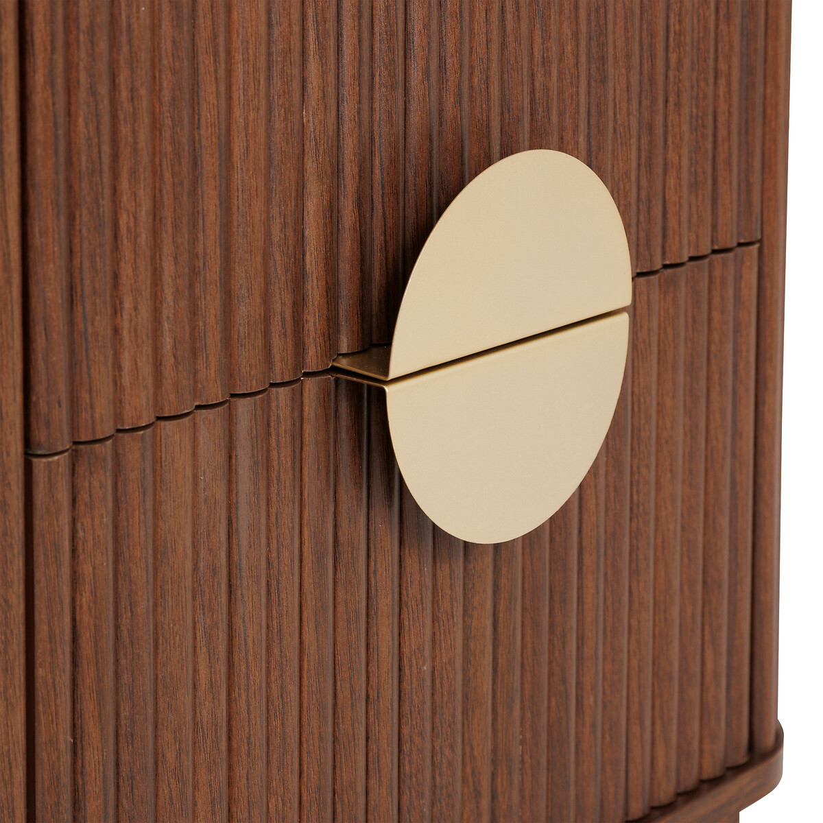 Mesa de cabeceira WANY com 2 gavetas castanha em MDF