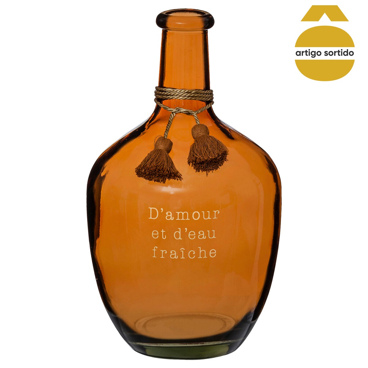 Jarra em forma de garrafa colorida