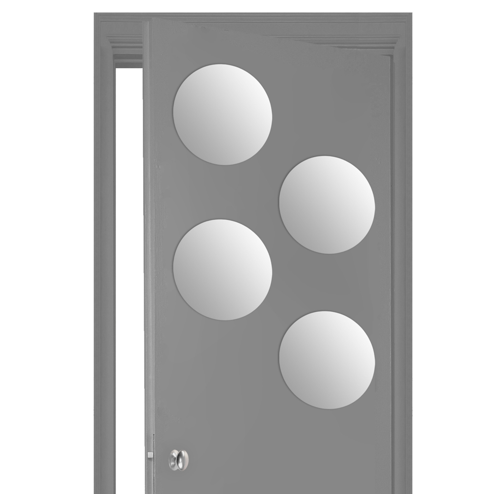 Conjunto de 4 espelhos adesivos redondos