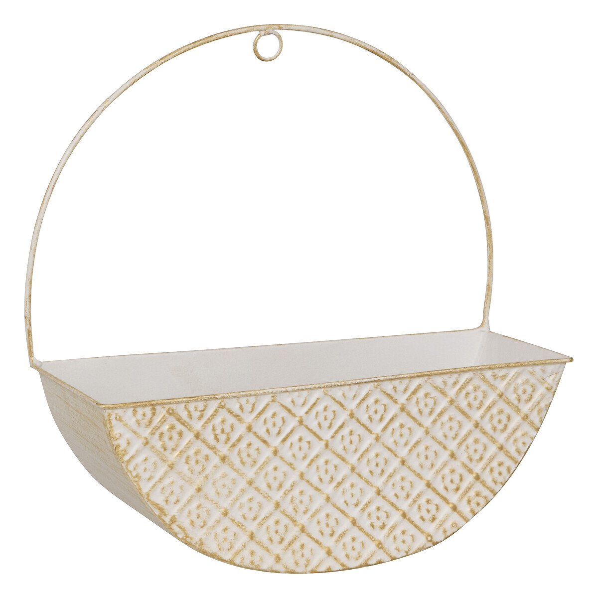 Floreira TINO em metal branco 34cm