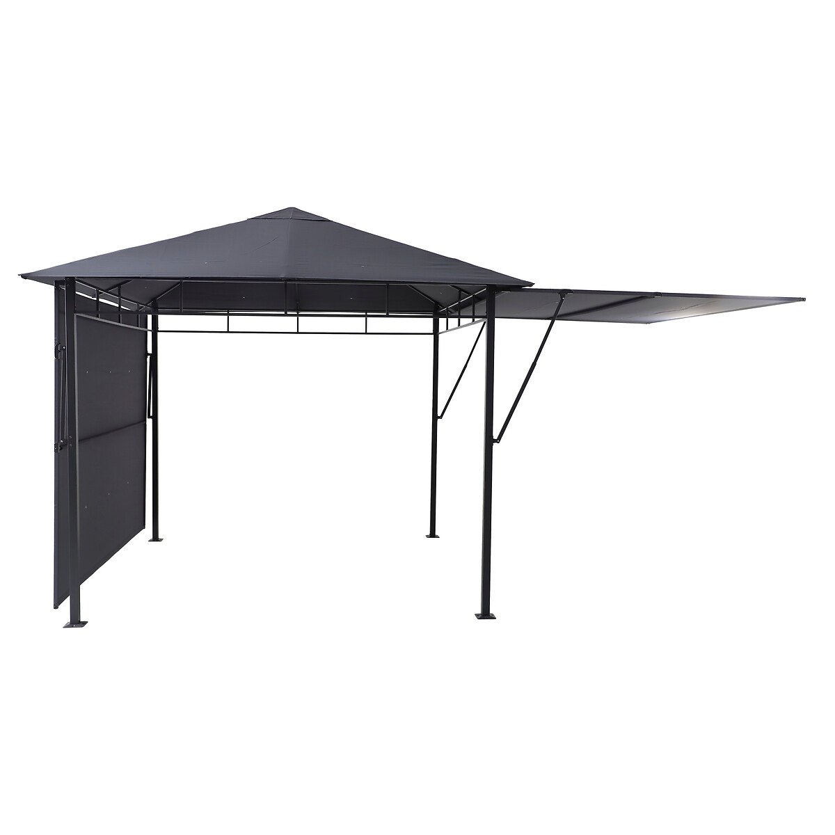 P&eacute;rgola OMELYA ard&oacute;sia com cortinas 3x3m