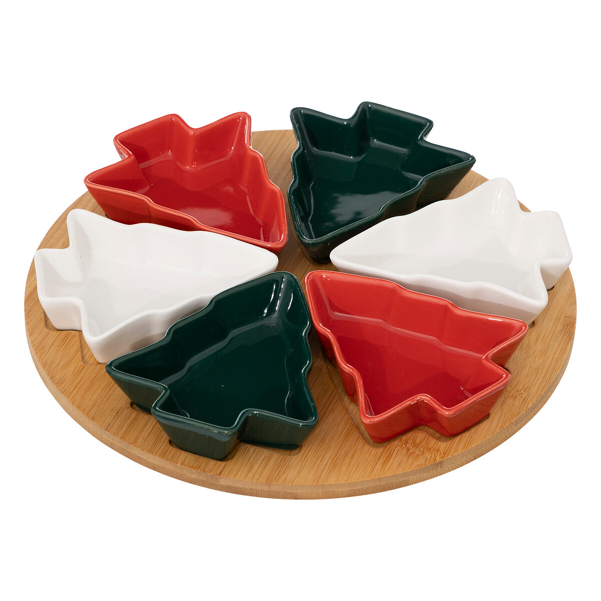 Conjunto de 6 ta&ccedil;as formato &aacute;rvore para aperitivos