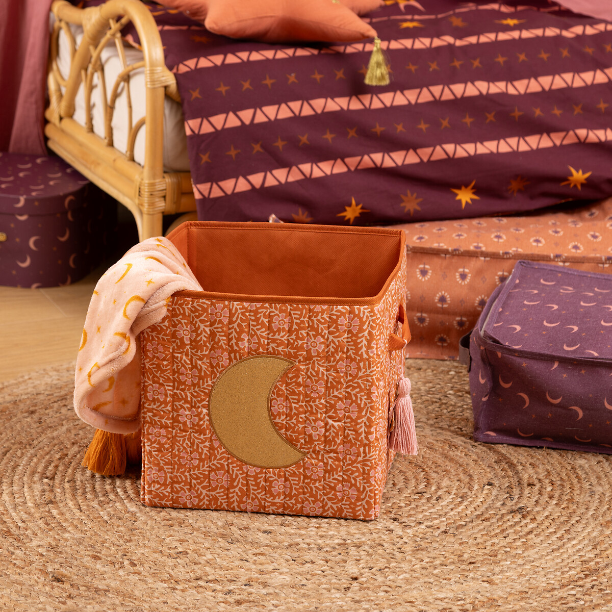 Caixa de arruma&ccedil;&atilde;o BELLA laranja 29x29cm