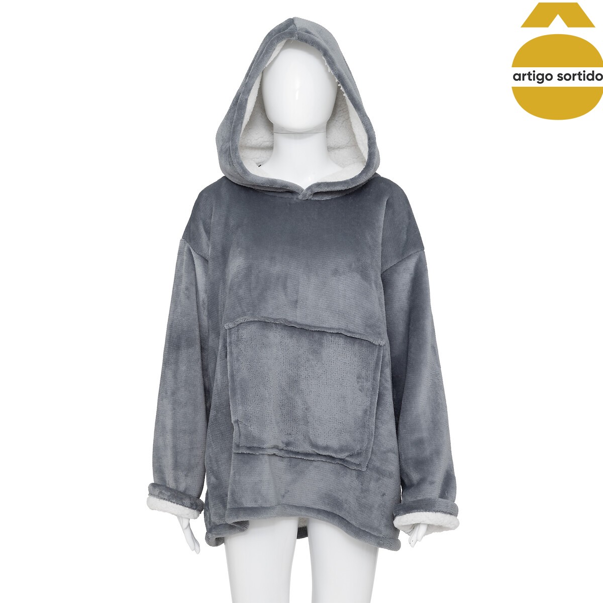 Manta camisola com capuz 85x118cm