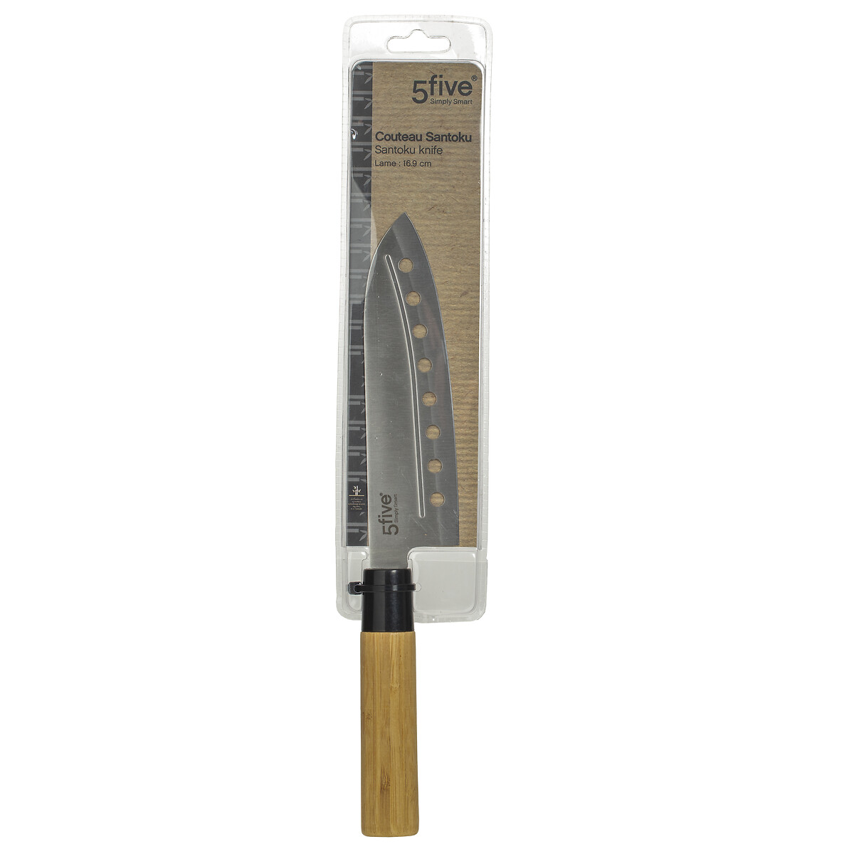 Faca SANTOKU com cabo em bambu