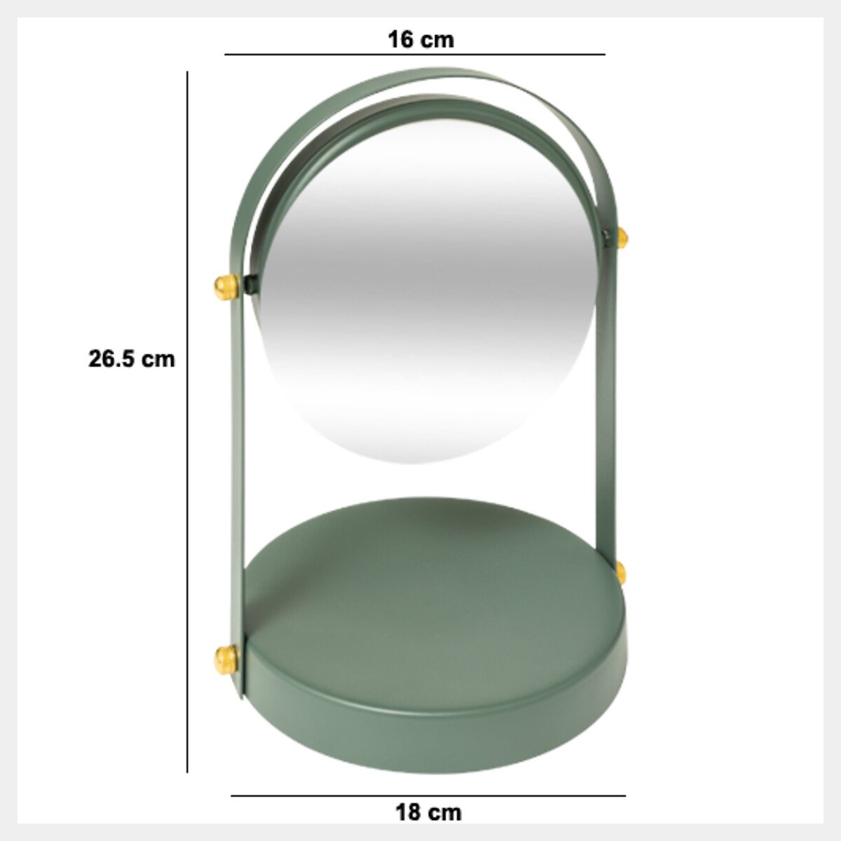 Espelho de wc giratório DUO verde