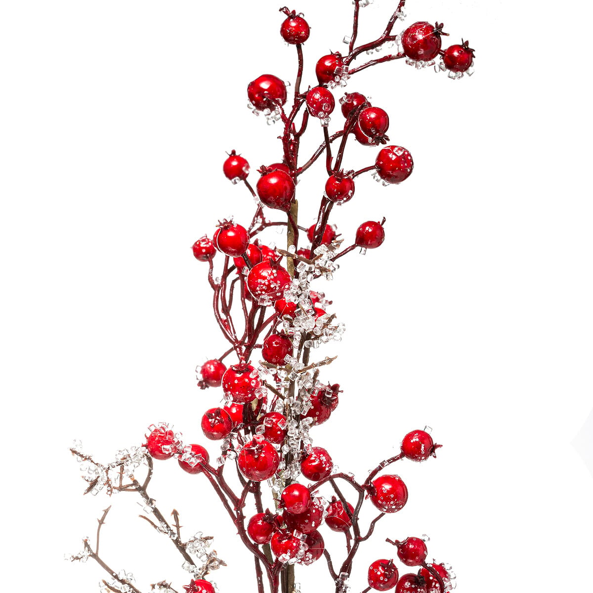 Haste com bagas vermelhas 73cm