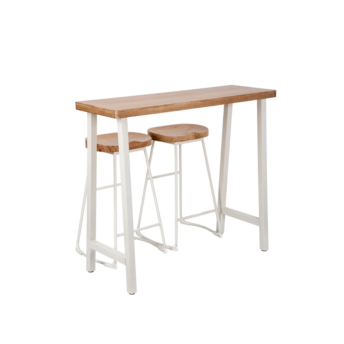 Conjunto de bar HAZEL mesa e 2 bancos ivory