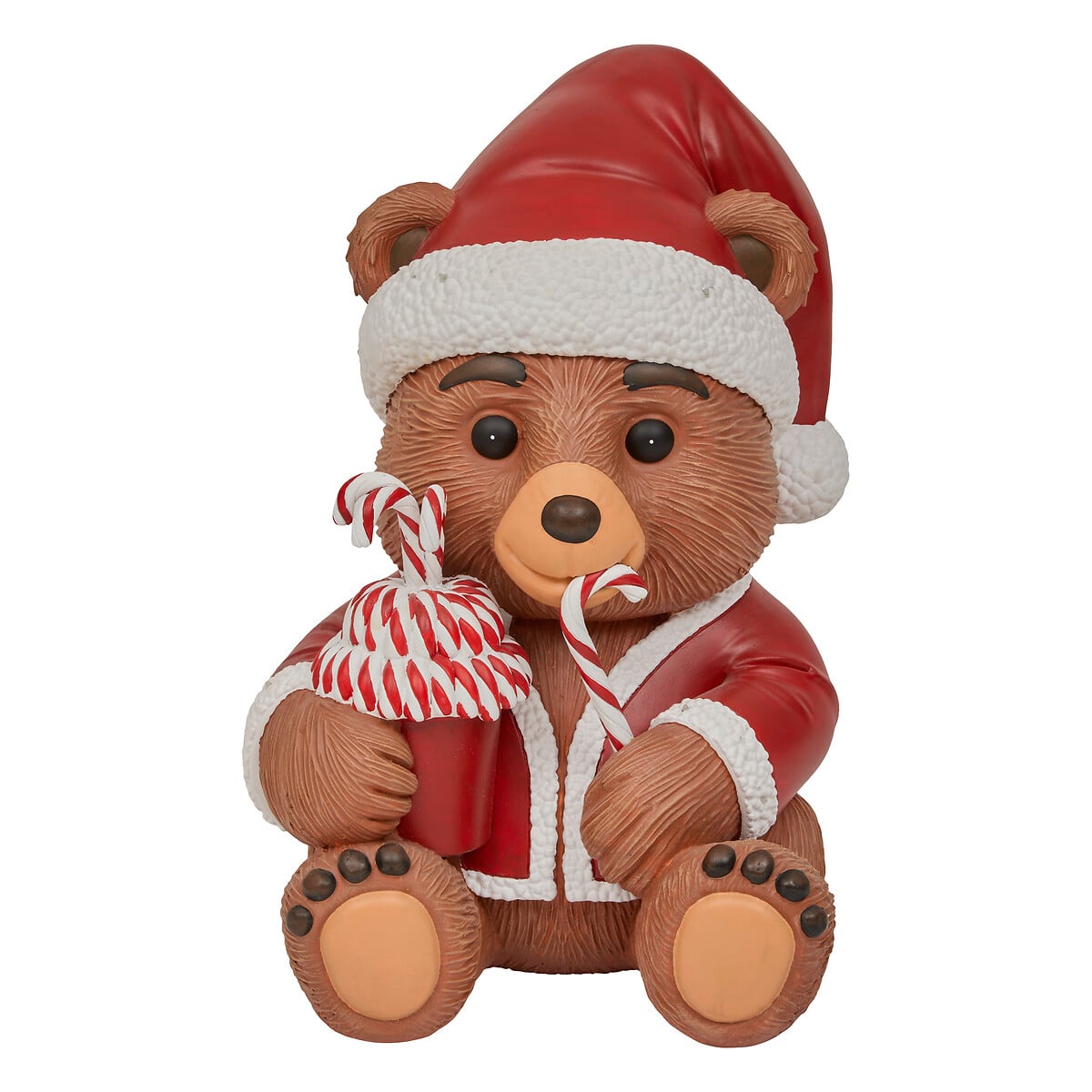 Figura urso luminoso com 8 leds branco quente 90cm