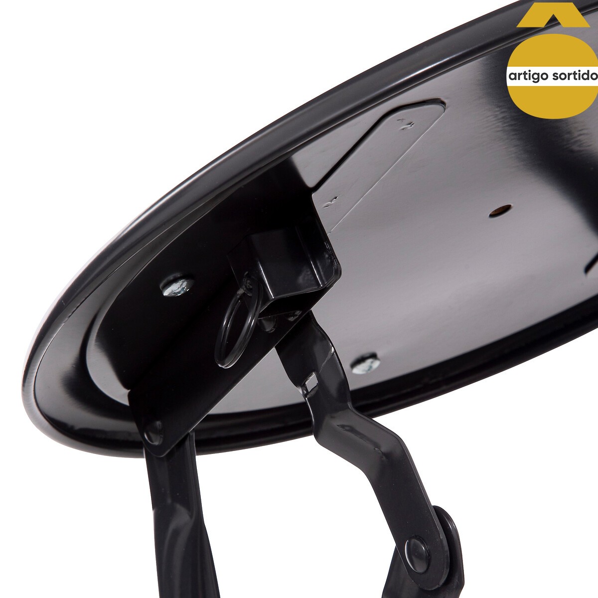 Banco dobr&aacute;vel cinza em metal