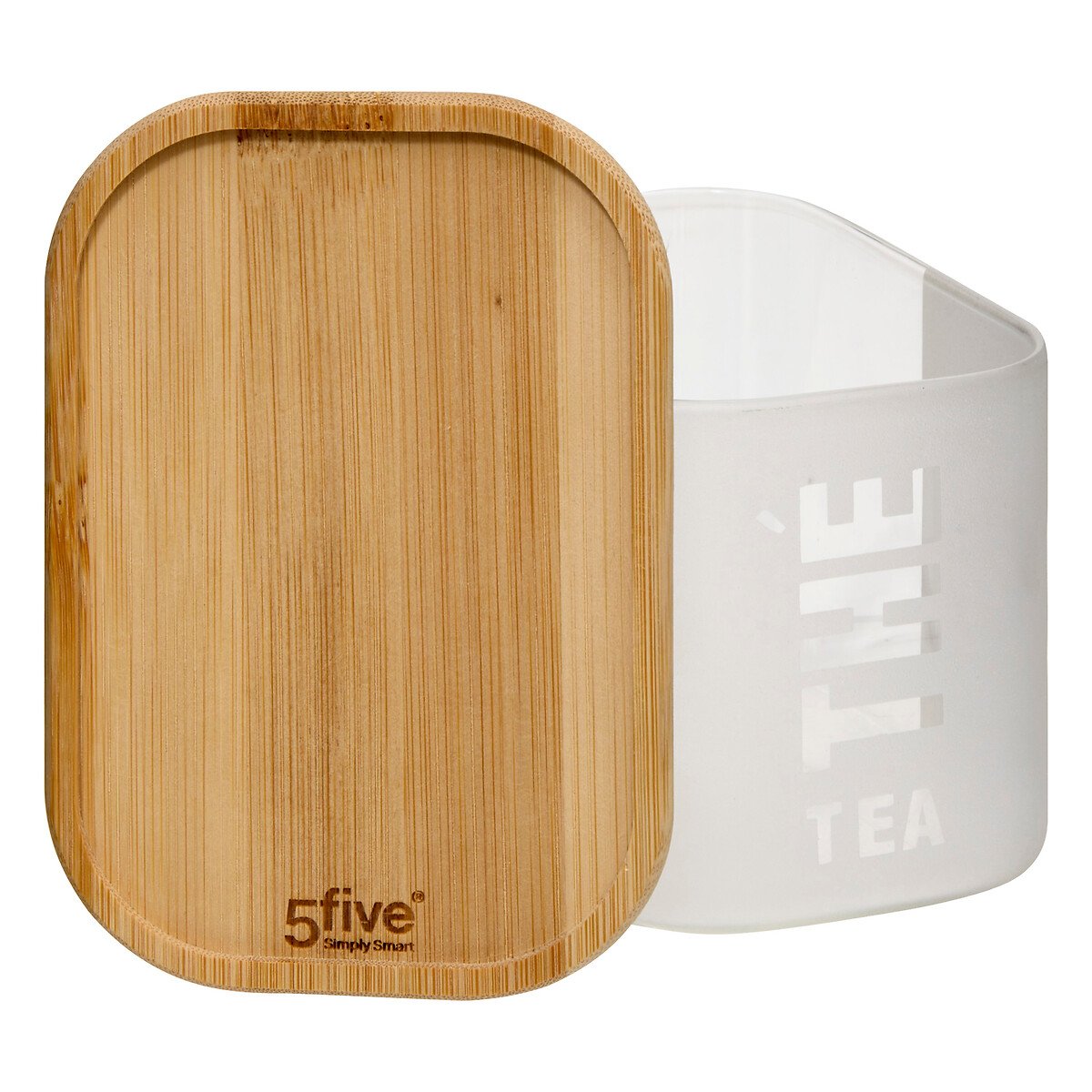 Frasco para ch&aacute; em vidro e bambu 0,72l