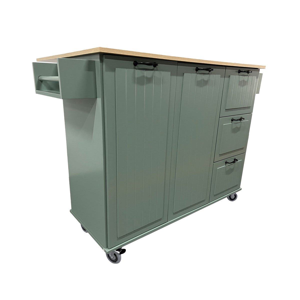 Ilha de cozinha DOMUS verde extens&iacute;vel