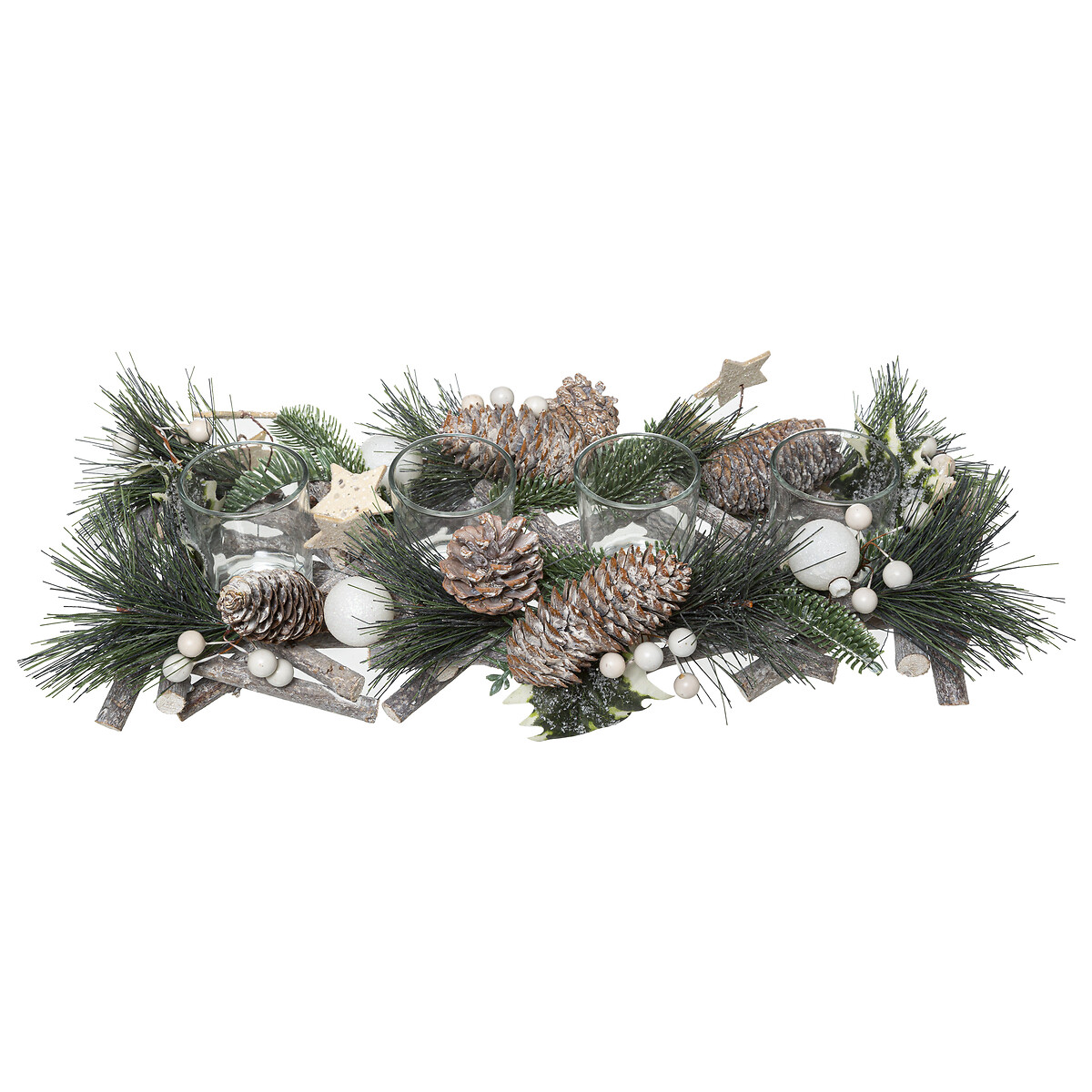 Castiçal em madeira para 4 tealights