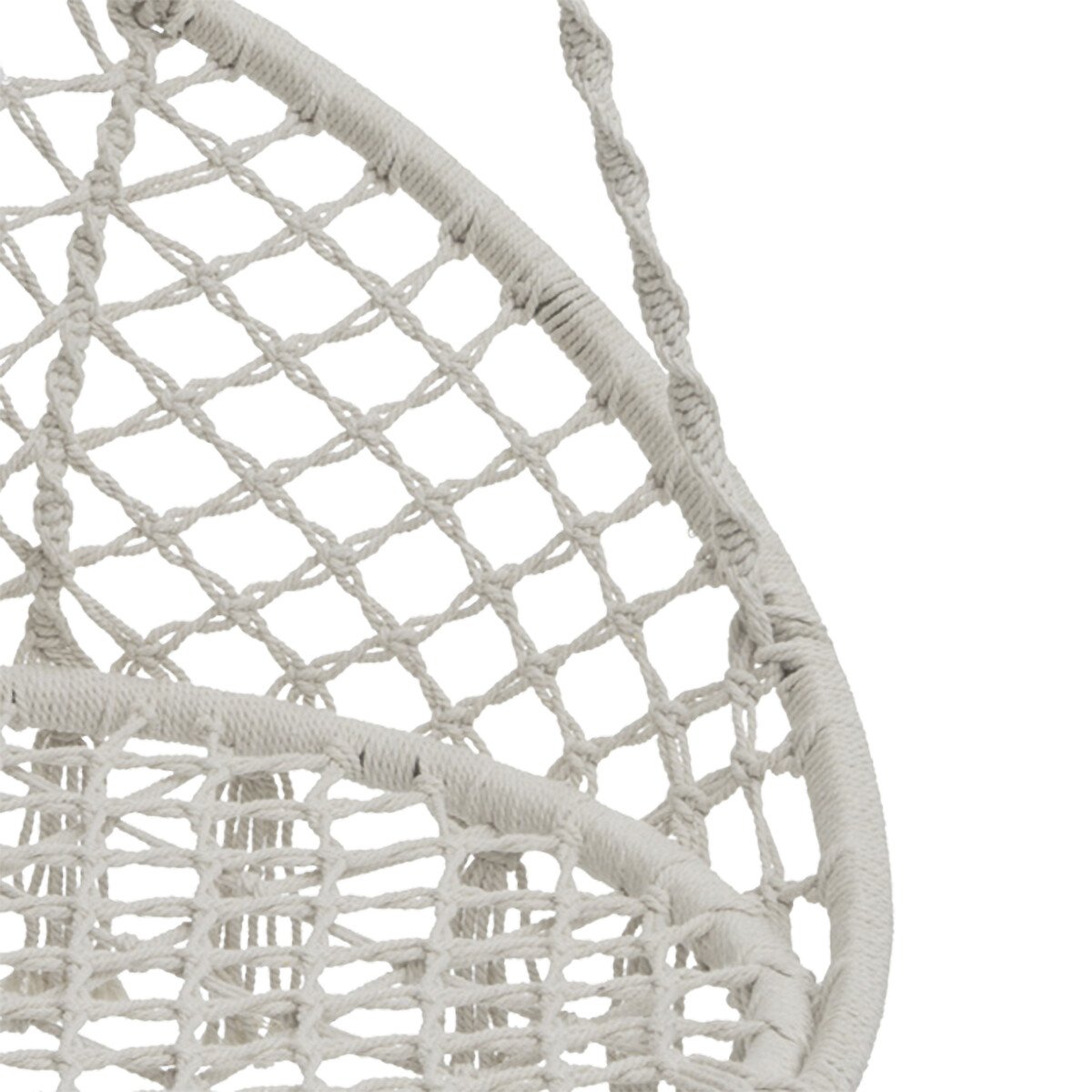 Cadeira Suspensa Plumaya Macramé Bege