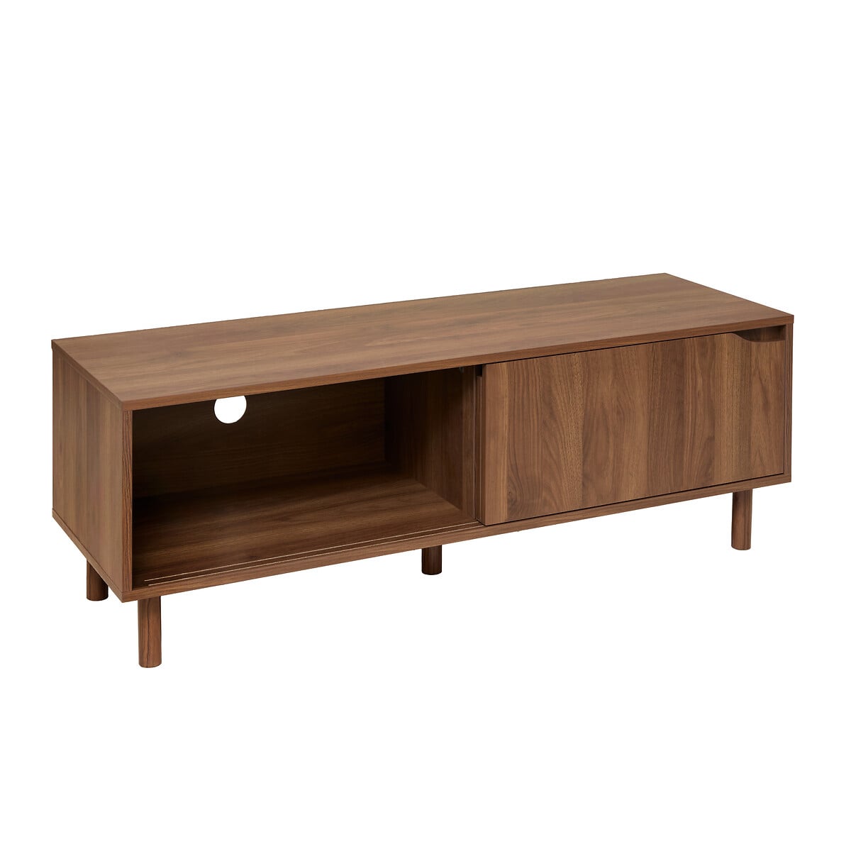 M&oacute;vel de tv SLIDY castanho em mdf com 2 portas