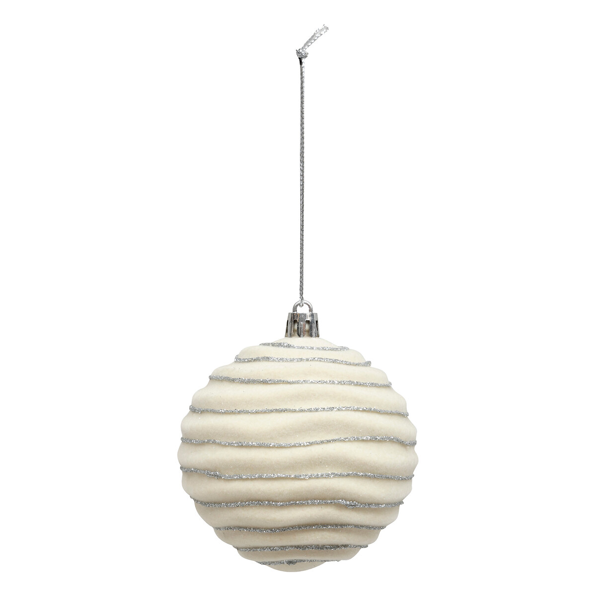 Conjunto de 9 bolas branco e verde 8cm