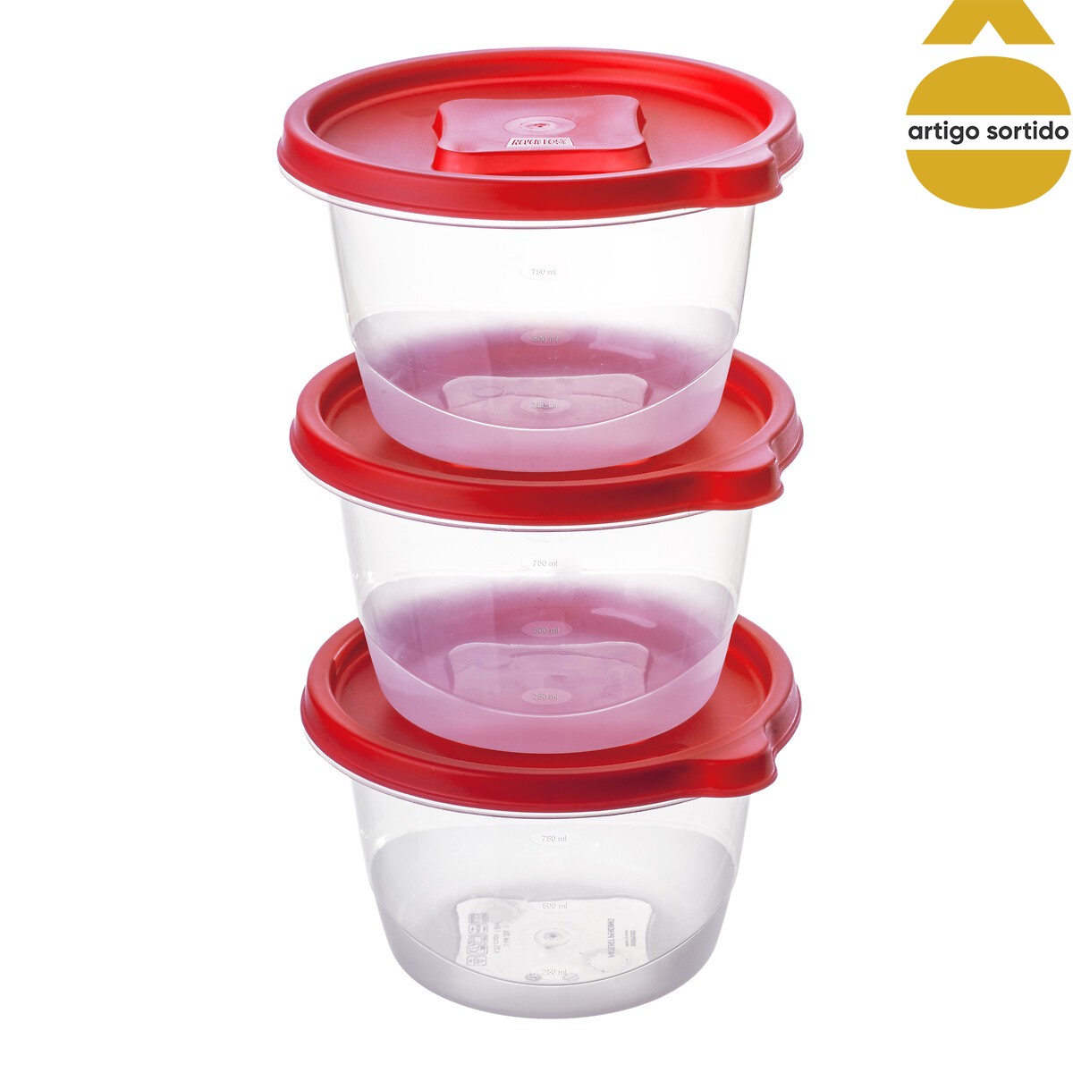 Conjunto de 3 caixas herm&eacute;ticas