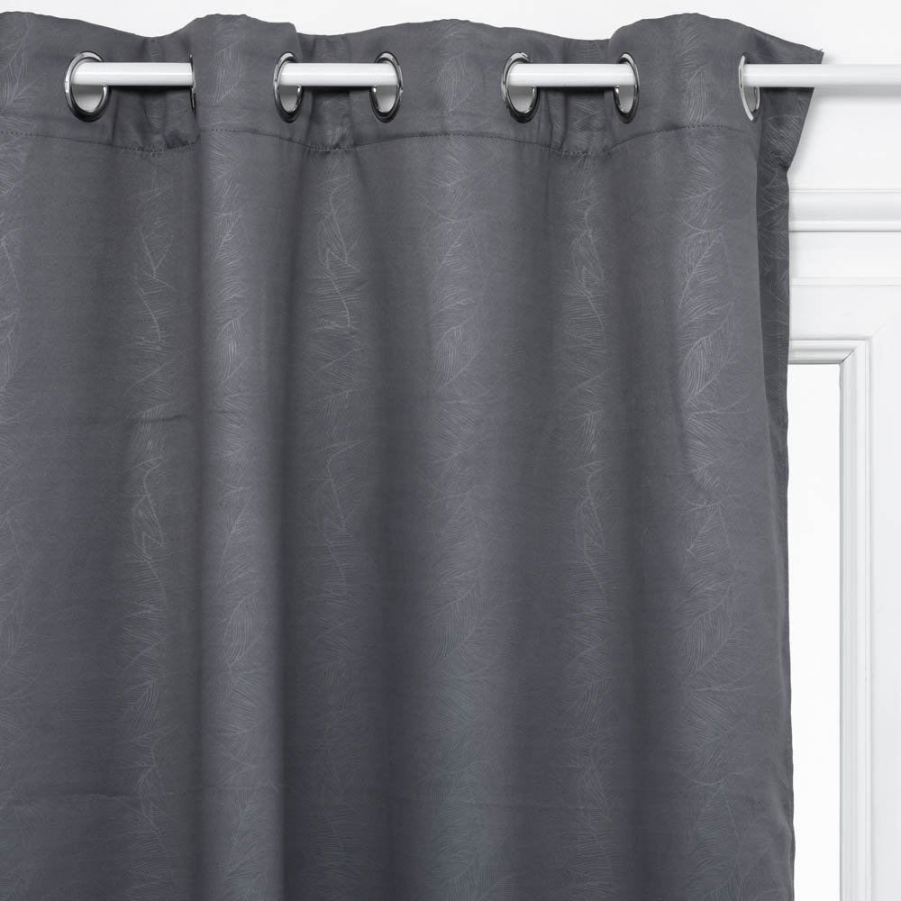 Cortina FEUIL opaca cinza escura 140x260cm