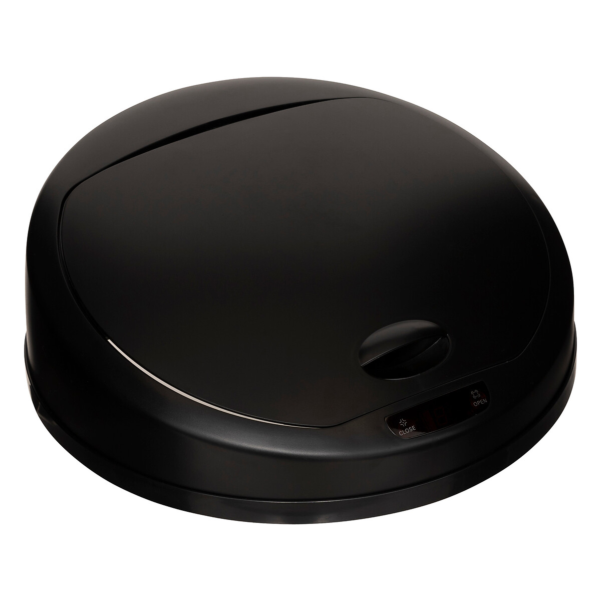 Balde do lixo com sensor autom&aacute;tico preto em inox
