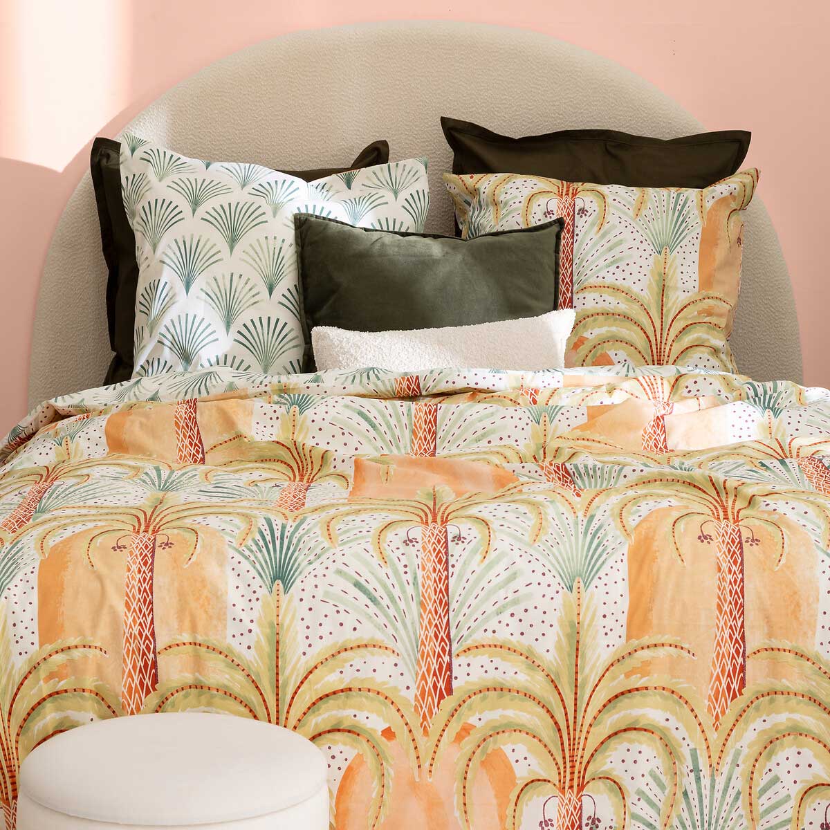 Almofada LILOU verde caqui 45x45cm