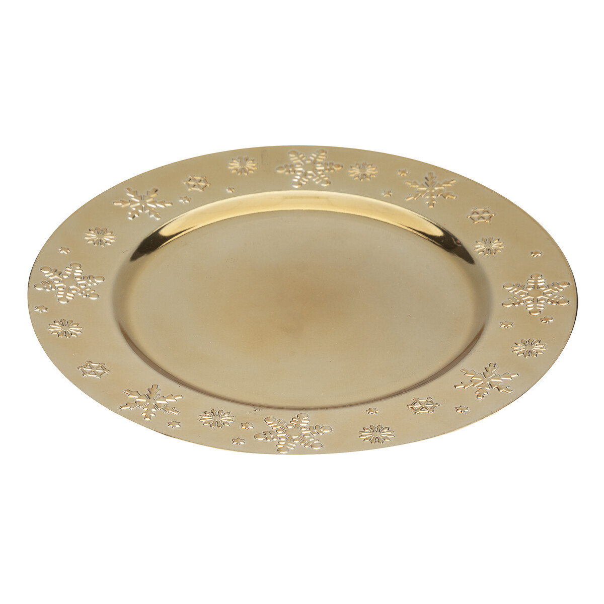 Prato marcador dourado com estrelas 33cm